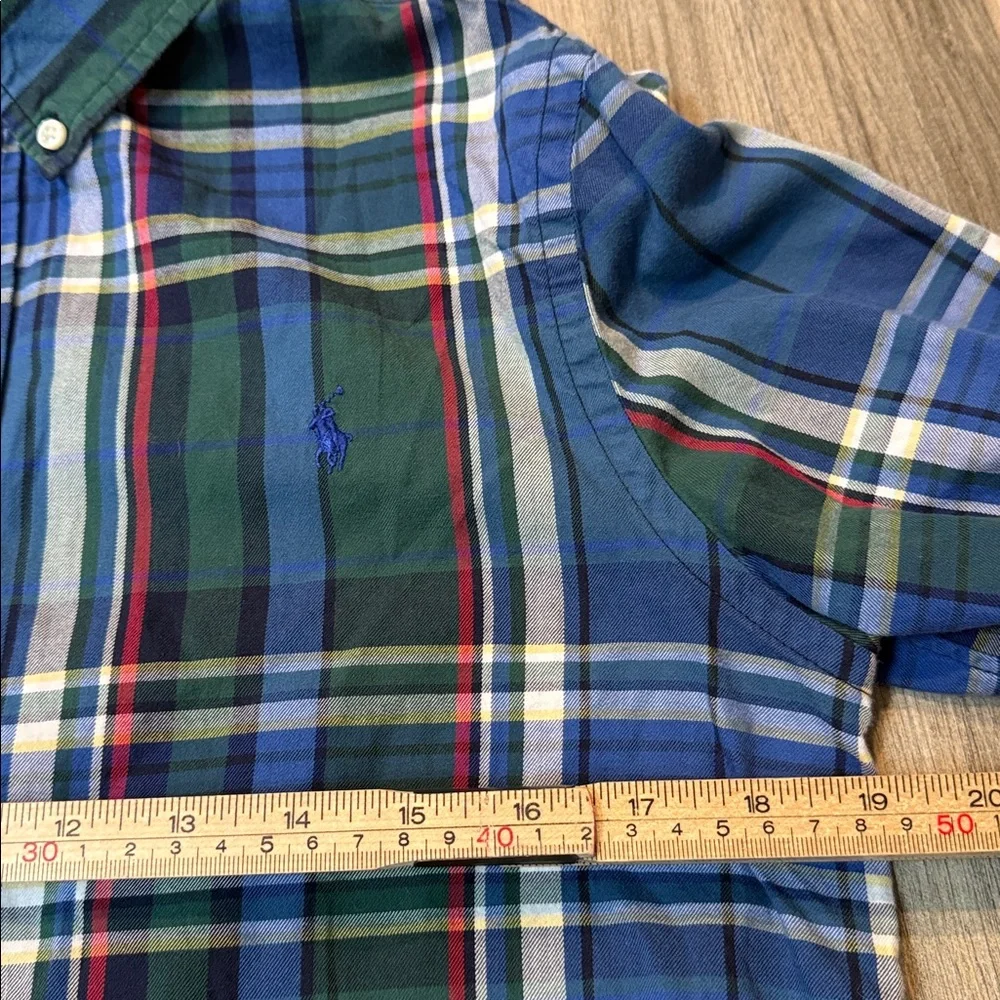 Polo Ralph Lauren BIG Boys Plaid‎ Poplin Long Sleeve Button Down Shirt 18-20 XL